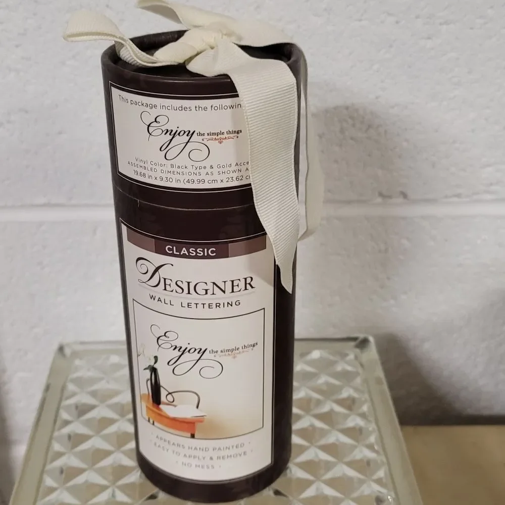 DCWV HOME Rub-On Removeable Vinyl Wall Lettering